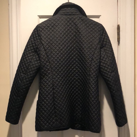 Sale! Black Quilted Jacket Sz. 4 Brooks Brothers - Picture 8 of 9